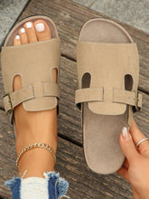 Sandales à Plateforme en Suède avec Boucle Ceinture